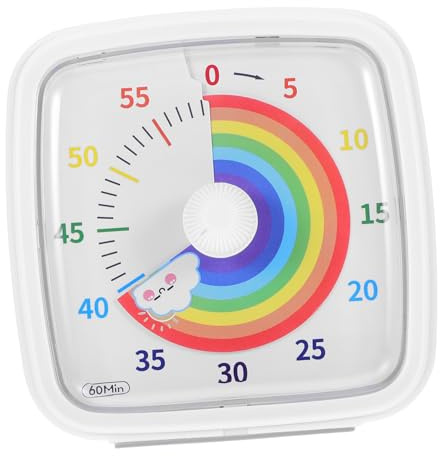 KOMBIUDA Temporizador Visual Portátil con Luz Nocturna para Herramienta de Gestión para Estudiar y Leer Diseño Compacto y de Usar para Casa y Movimiento Color
