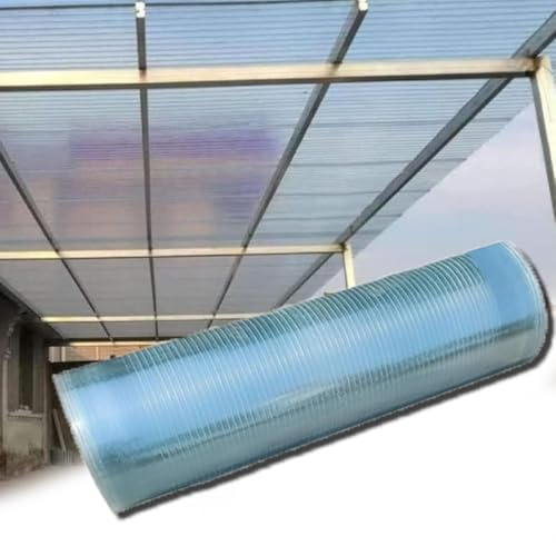 Clear Fiberglass Roofing Sheets 32.8x3ft - UV Resistant Rainproof Panels for Greenhouse Pergola Garden & Garage -Plastic Roof Covering for Farming & Outdoor Use
