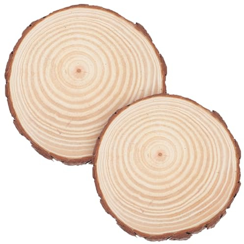 DIYEAH 2 piezas Piedras de Paso de Madera Duradera para Jardín Exterior Kit de Adoquines Decorativos Redondos Resistentes para Césped y Pasarelas Grosor