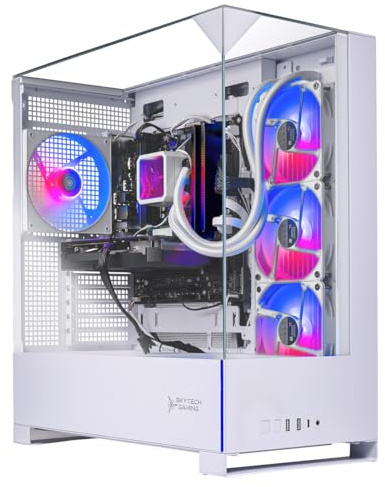 Skytech Gaming Archangel 5 Gaming PC, AMD Ryzen 7 7800X3D 4.2GHz, NVIDIA RTX 5060 Ti 16GB, 1TB NVMe SSD, 32GB DDR5 RAM 6000, 750W Gold PSU, 360 ARGB AIO, Wi-Fi, Win 11, Desktop