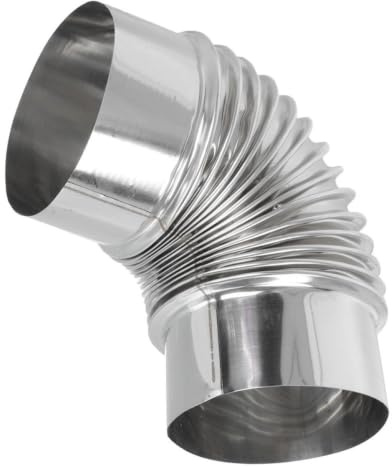 Gatuida Tubo De Escape De Estufa De Leña De Acero Inoxidable 110 Mm Codo Revestido Resistente Al Calor Para Ventilación Doméstica Conducto Flexible Para Chimenea De Cocina