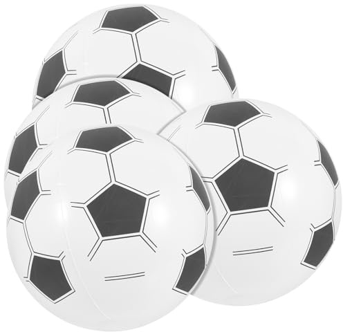 Veemoon Balones de Playa Inflables para 30 Cm Diámetro 4 Unidades, Balón de Fútbol Hinchable para Piscina y Exteriores, Juguete de Pelota de Playa Divertido y Resistente