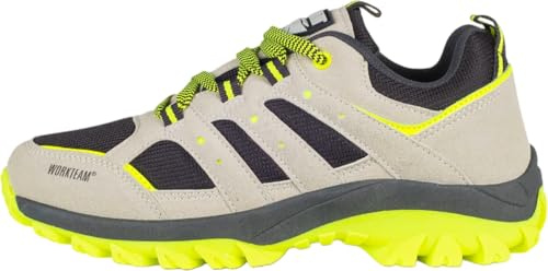 WORKTEAM Zapatilla Trekking Unisex con Cordones, Suela TPR Antideslizante, Plantilla con Amortiguación Extraíble Ligera, Ideal para Uso en Exteriores