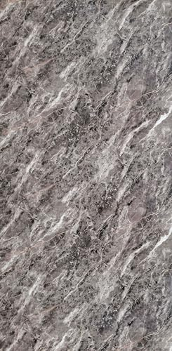 AMON Wandpaneele 122x244cm in Marmor- Granit-Optik (Graphite Ember) ideal als Duschrückwand Badrückwand Küchenrückwand TV-Rückwand Dusch- Bad- Wand-Verkleidung aus 3mm PVC Wasserdicht Wasserfest