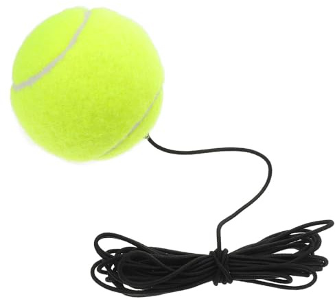 MUSISALY Light Green Tennis Trainer Rebound Ball with Rope for Beginners, Lightweight Chemical Fiber Tennis Training Equipment, Compact Design for Single Player Practice and Improved