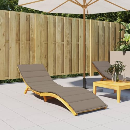 LoogCape Cojín para tumbona de 200 x 60 x 3 cm, tela Oxford, impermeable, acolchado, antideslizante, con cinta para jardín, terraza, balcón y uso en interiores