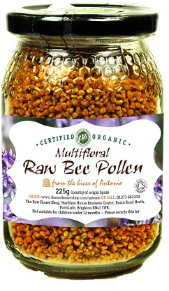 Antonios Rohe Getrocknete Bio Bienenpollen Aus Kontrolliert Biologischem Anbau 225g | Berg- und Waldquelle | Nährstoffreich | The Raw Honey Shop