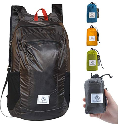 4Monster Hiking Daypack,Water Resistant Lightweight Packable Backpack for Travel Camping Outdoor (Grey, 16L)