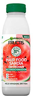 Garnier Fructis Hair Food, Acondicionador Sandía Revitalizante, Nutre y Desenreda, Para Cabello Seco o Apagado, Fórmula Vegana, Sin Siliconas, 350 ml