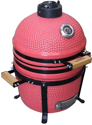YNNI KAMADO TQ0015PK freistehender Kamado-Grill, 39,9 cm, Rosa, BBQ, Keramik, Ei, Smoker, TQ0015PK