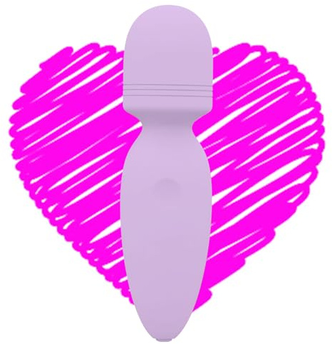 Mini Wand Massager Small Cordless Hand-held Massager Quiet Waterproof Massager Rechargeable Personal Massager for Neck Shoulder Back Body [4.35 * 1.18 inches]