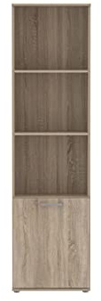 FORTE Niko Regal mit 1 Tür, Holzwerkstoff, Sonoma Eiche , 50,2 x 180,9 x 28,9 cm