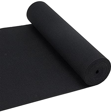 BENECREAT 30 cm x 1 m (30 cm x 1 m) bandas de goma elásticas negras para manualidades, correa elástica plana para cabello, trenzas, accesorios de costura y manualidades