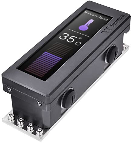 Thermaltake Pacific A2 Ultra Memory Water Block | Arbeitsspeicher-Kühler | 3.9 LCD-Display | PC-Wasserkühlung, Schwarz