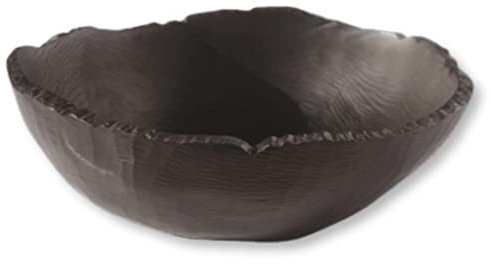 Steelite Resin Display Serving Bowl, Kenny Mack Jagged Edge Uneven 10.5 Buffet Table Presentation Salad Pasta Sides Food Server, Commercial Foodservice Restaurant Hotel Use, 2.25 Qt, Expresso Brown