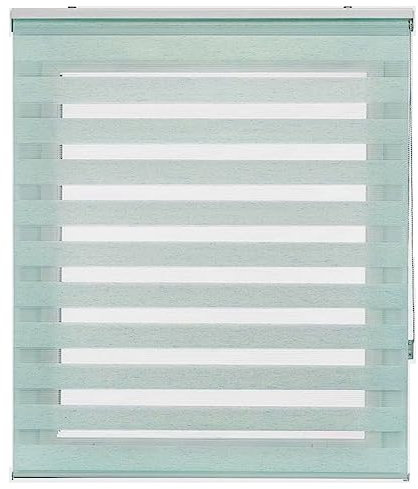 Tür Fenster Rollo Jalousette Vertikaljalousie 75 x 200 cm Doppelter Stoff, durchscheinend Vertikaljalousie für Babyzimmer Montage-Teile inklusive für Fenster und Türen, Blau