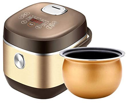 Cuociriso,Cuociriso con Riscaldamento A Induzione E Ciotola in Ceramica, Programma di Cottura A 7 Fasi, 10 Funzioni Multicooker, Display LED (4-5 Litri) 220-240V,4L