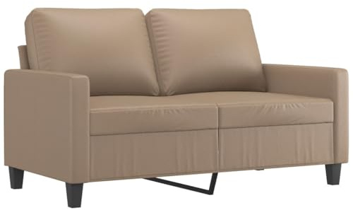 vidaXL 2-Sitzer-Sofa Cappuccino-Braun 120 cm Kunstleder