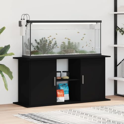 ZEYUAN Aquariumständer Schwarz 121x41x58 cm Holzwerkstoff, Aquarium Unterschrank, Aquarium Schrank, Aquariumschrank, Aquarium Tisch, Aquarium Stands