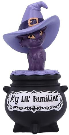 Nemesis Now My Lil Familliar Shadow Figurine de sorcière Chat en résine moulée dans la Plus Fine résine Peinte à la Main 10,5 cm