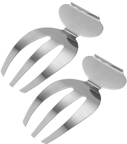 Folpus 2 Pieces Metal Salad Hands, Salad Servers Salad Tools, Metal Serving Utensils Food Serving Tongs for Serving Salad Fruit,
