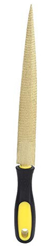 Holzfeile Raspel für Modellwerkzeuge und Skulpturen – langlebig und verschleißfest – für Pavillon-Gebäude und Gartenreparatur – 25,4 cm (Goldfeile 25,4 cm + Verpackungsbeutel)