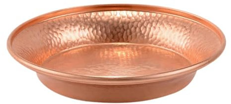 JISADER Cuenco de de Agua Budista Tibetano, Bandeja de adoración, Adorno de Feng Shui, decoración de inciensos para Quemar, Cuenco Decorativo de Cobre, Extra Grande