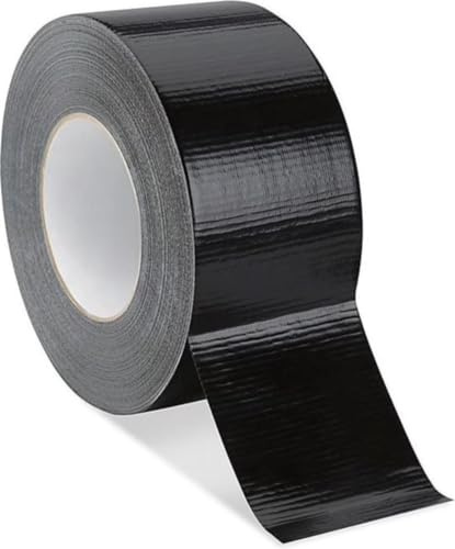 TGL PACKAGING Duct Tape Roll Black – 48mm x 50m Heavy Duty Waterproof Gaffer Tape | Strong Adhesive; Easy Tear; No Residue | Multi-Purpose Indoor Outdoor Use; Professional Grade (3 Rolls)