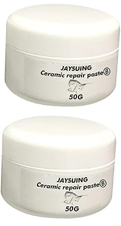 Homoyoyo Riparatore Piastrelle Ceramica Bianco, Pasta per Azulejos da 2 Pezzi, Resistente All’acqua, Lavabile, per Riparazione di Crepe Nelle Piastrelle