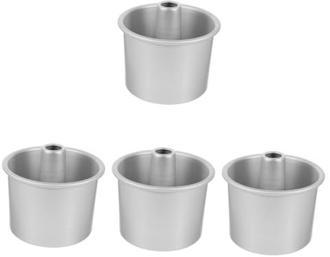 Garneck 4 Set stampo da torta stampo chiffon cake per chiffon cake per muffin per cheesecake tortiera rotonda per torte nuziali tortiere in lega di alluminio