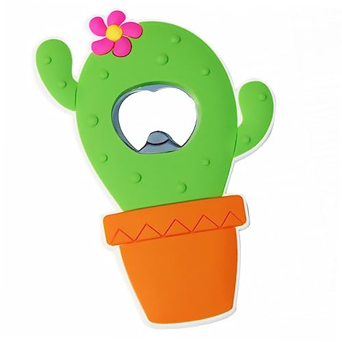 Ouvre-bouteilles Magnétique Cactus en Plastique et Métal Créatif | Décapeur de Couvercle, Autocollants pour Réfrigérateur, Autocollant Magnétique, Camping