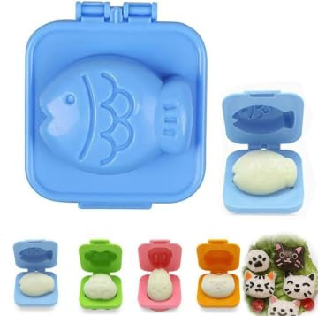 Culnflun 6Pcs Boil Egg Mold, Food Grade PP Plastic Cute Eggs Mould Kitchen Sushi Rice Eggs Mold, Animals Design Egg DIY Mould Gadgets Tool