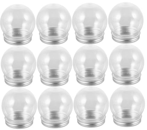GETAJGHSD 16stücke Transparente Schneekugeln DIY Wiederverwendbare Kunststoff Mit Schrauben Kappen Leere Globen Für Erwachsene Einzigartige Dekoration Zimmer Basteln Zubehör Aus Aluminiumleg
