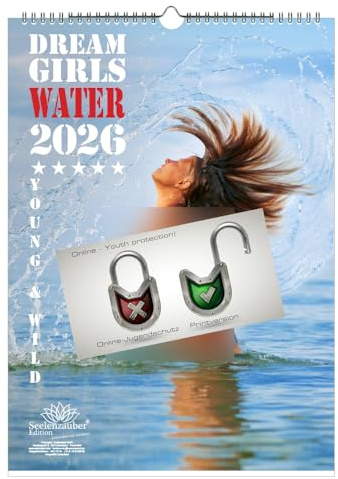 Sexy Dreamgirls Water DIN A3 Kalender für 2026 Girls Erotik - Seelenzauber