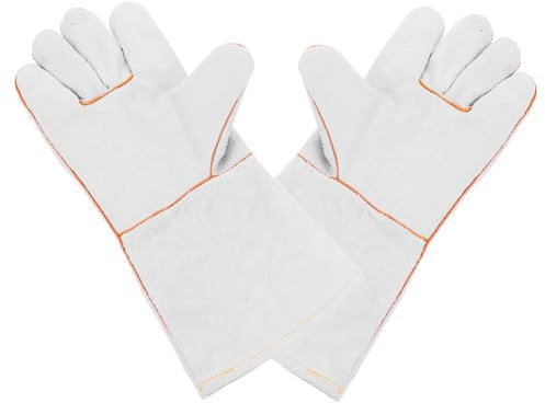 Holibanna 1par Guantes De Soldadura De Para Hombre Resistentes Al Guantes De Ergonómicos Para Soldadores Protección Para y Antebrazos Para Industriales y Domésticas