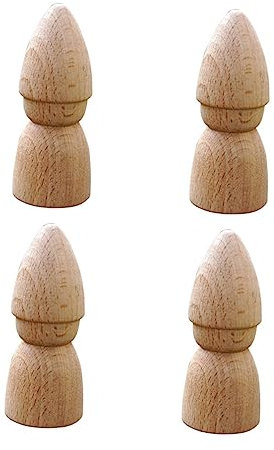 Tofficu 4stücke Holzfigur Doodle Bastelset Holzspielzeug Für Junge Mädchen Diy Malerei Spielzeug Holz Diy Zubehör Für Kinderhandwerk