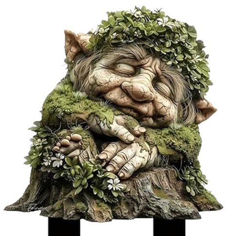 Generisch Garten-Dekostecker Waldgeist Acryl Märchengarten-Figur Wetterfeste Gartenornamente Gartenfigure Baumstecker Blumenstecker Frühlingsdeko Für Hof Rasen