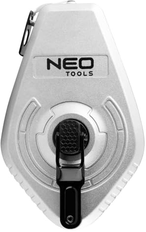 NEO TOOLS Präziser Schlagschnur mit Aluminiumgehäuse, 30m Schnurlänge | Breite Füllöffnung, Hohe Haltbarkeit, Ideal für Bau, Renovierung und Handwerk
