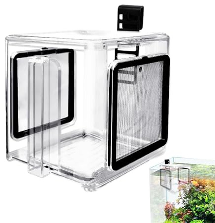 Xummpxuk Boîte d'élevage de poissons | Boîte d'élevage de poissons en acrylique, séparateur d'éleveur, accessoire d'éclosion pour l'isolation de l'eau de mer de crevettes, guppy
