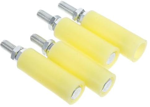 Gatuida Roue Portail Coulissant Résistant à L’usure en Nylon et Acier, Lot de 4, Rouleau de Guidage Silencieux Fixation Stable pour Porte de Garage | Jaune, Acier et Nylon, Installation Facile, Résistance à L’usure, Glissement Silencieux