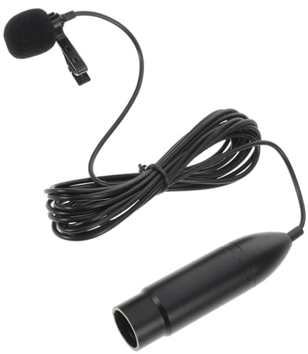 OFFIGAM 48v Three-pin Xlr Condenser Lavalier Microphone with 3 Meter Cable, Noise Reduction Wearable Lapel Mic for Multi-scene Recording and Portable Audio Accessories