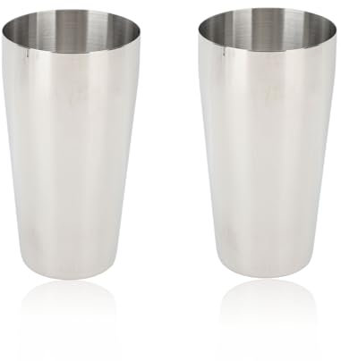 2PCS Cocktail Shaker, 750ml Stainless Steel Martini Drink Mixer Milkshake Mixing Cup Metal Drinking Glasses for Bartending and Home Bar