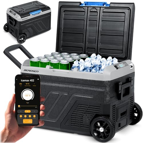 Berdsen Icemax 402 Kompressor Kühlbox 40L – tragbare Gefrierbox – Auto Camping Kühlschrank 12V/24V & 230V – ECO/MAX – App Steuerung – bis -22°C – leise 40dB