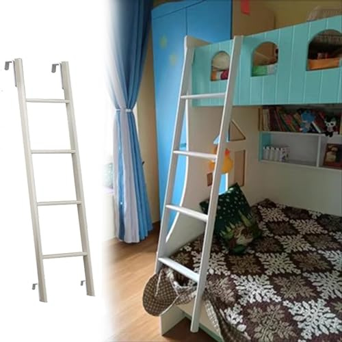 Scaletta regolabile per letto a castello, 4 o 5 gradini di ricambio con design a gancio per dormitorio, casa, loft, camper, supporta fino a 150 kg