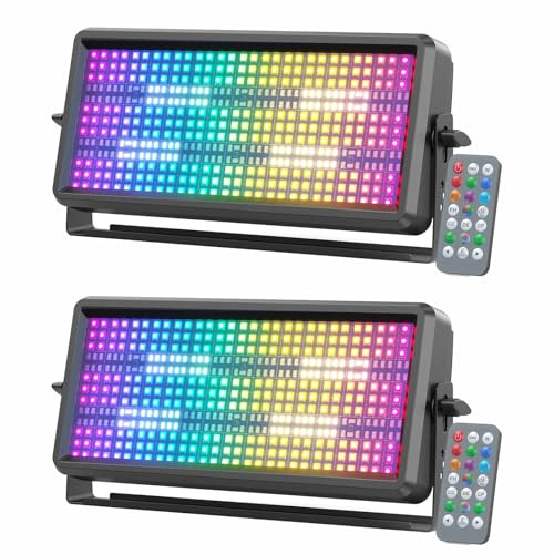 2 piezas 450 LEDs Wallwasher 150W RGBW Barra LED Discoteca Estroboscópico Luz de la Etapa con Control Rmoto para Discoteca Escenarios Boda Exterior Fiesta