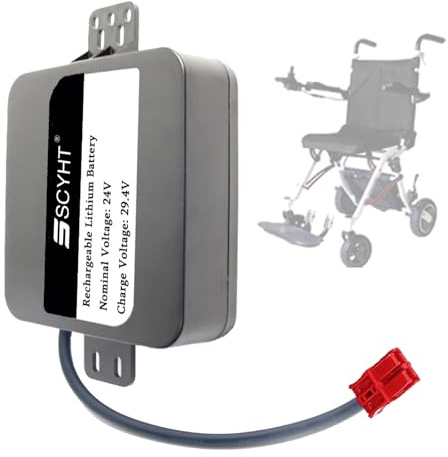 SSCYHT Batería de Litio 24 V, 10 Ah, 12,8 Ah y 12 Ah Batería Recargable 24 V Baterías para sillas de Ruedas eléctricas con Cargador para Motores 200 W a 310 W,24v12ah Red Anderson