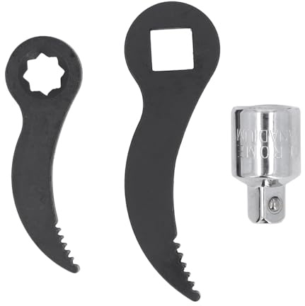 pry bar Wrench Adapter, Crowbar Adapter Head Tools, 3/8in Star & 1/2in Square Serrated with Adapter Pry Bar Wrench Adaptor for Half Shaft Removal