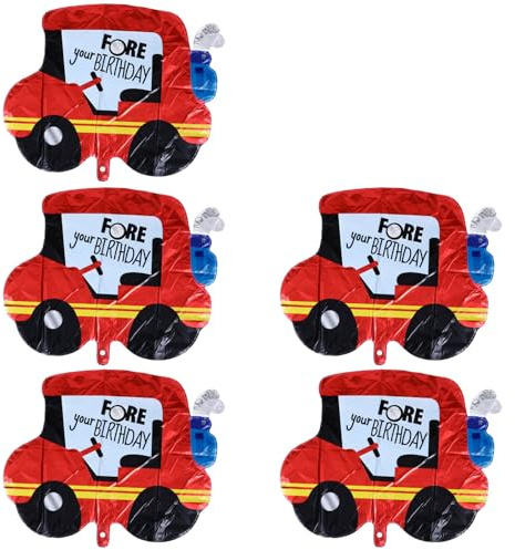 LALADEFIEE Large Vehicle Foil Balloons 5pcs Aluminium Film Car Shape Birthday Party Decorations Cartoon Vehicle Balloons for Boys