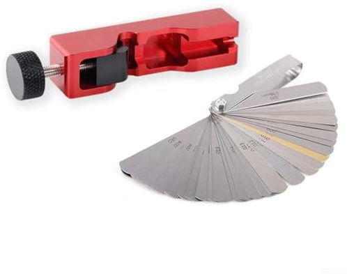 Spark Gap Tool con spessimetro in acciaio a 32 lame per Spark s da 10/12/14/16 mm, rosso