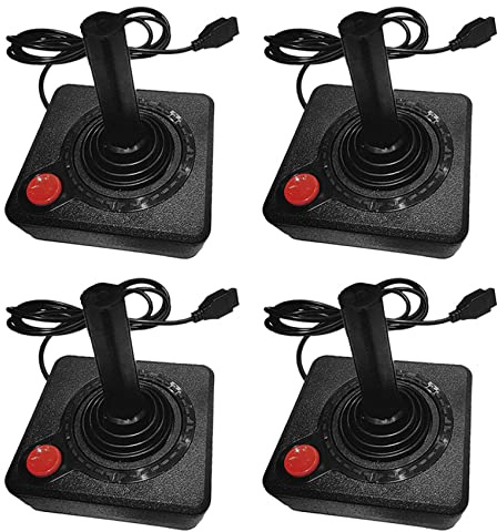 ISTOVO 4X Gaming Joystick Controller per 2600 Game Rocker Con Leva Un 4 Vie E Pulsante di Azione Retrò Gamepad Retrò